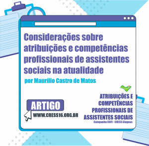 Campanha da COFI em Defesa do Trabalho Profissional divulga artigo sobre atribuições e competências profissionais de Assistentes Sociais