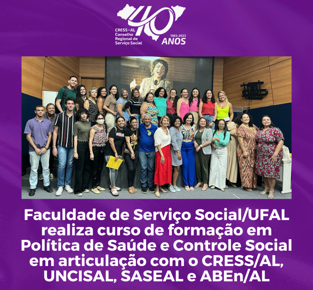 Cress - Faculdade de Serviço Social/UFAL realiza curso de formação em ...