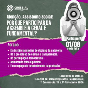 A Assembleia Geral é o seu espaço de decisão!