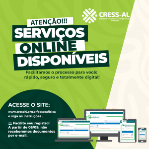 CRESS-AL retoma serviços online para registro de assistentes sociais