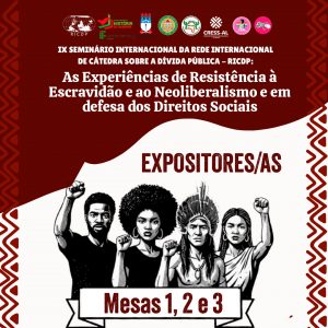 Confira as/os expositores das mesas 1, 2 e 3 do Seminário Internacional RICDP