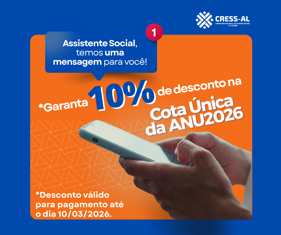 Garanta 10% de desconto na Cota Única da Anuidade 2026!