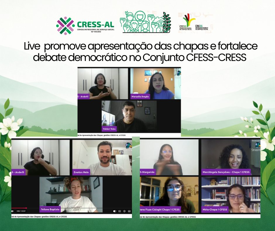 Live promove apresentação das chapas e fortalece debate democrático no Conjunto CFESS-CRESS