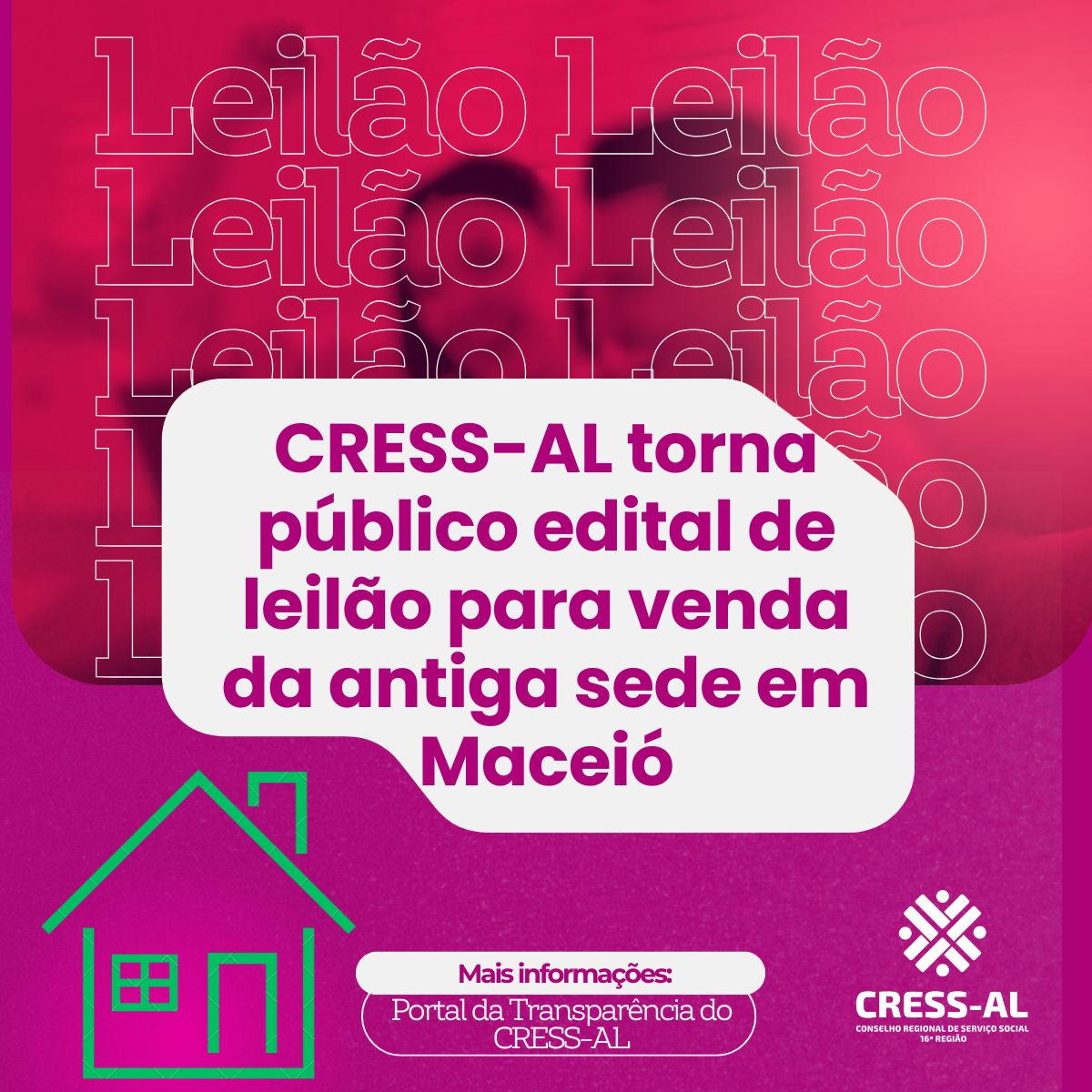 CRESS-AL torna público edital de leilão para venda da antiga sede em Maceió