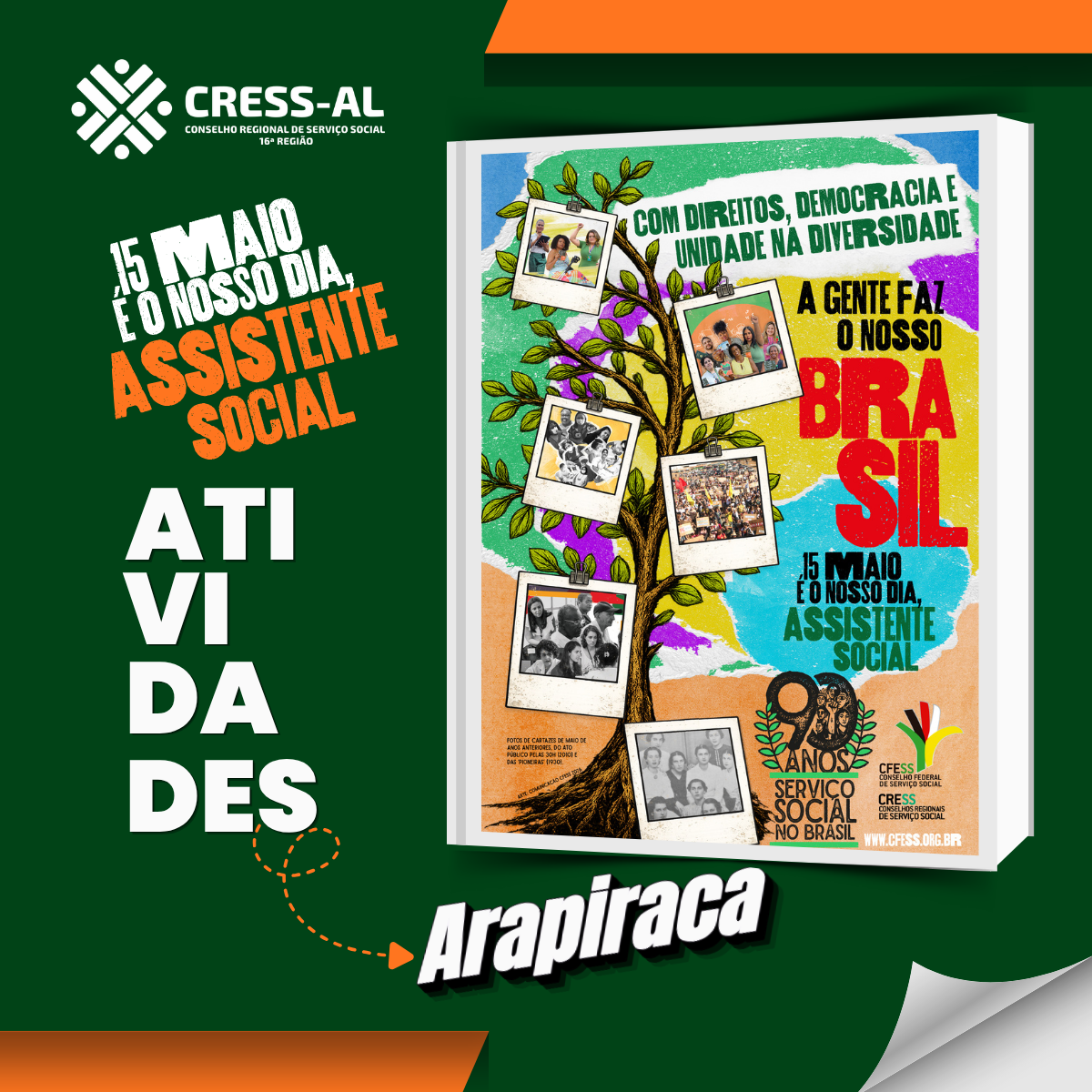 Dia da/do Assistente Social 2026: CRESS-AL promove programação especial em Arapiraca