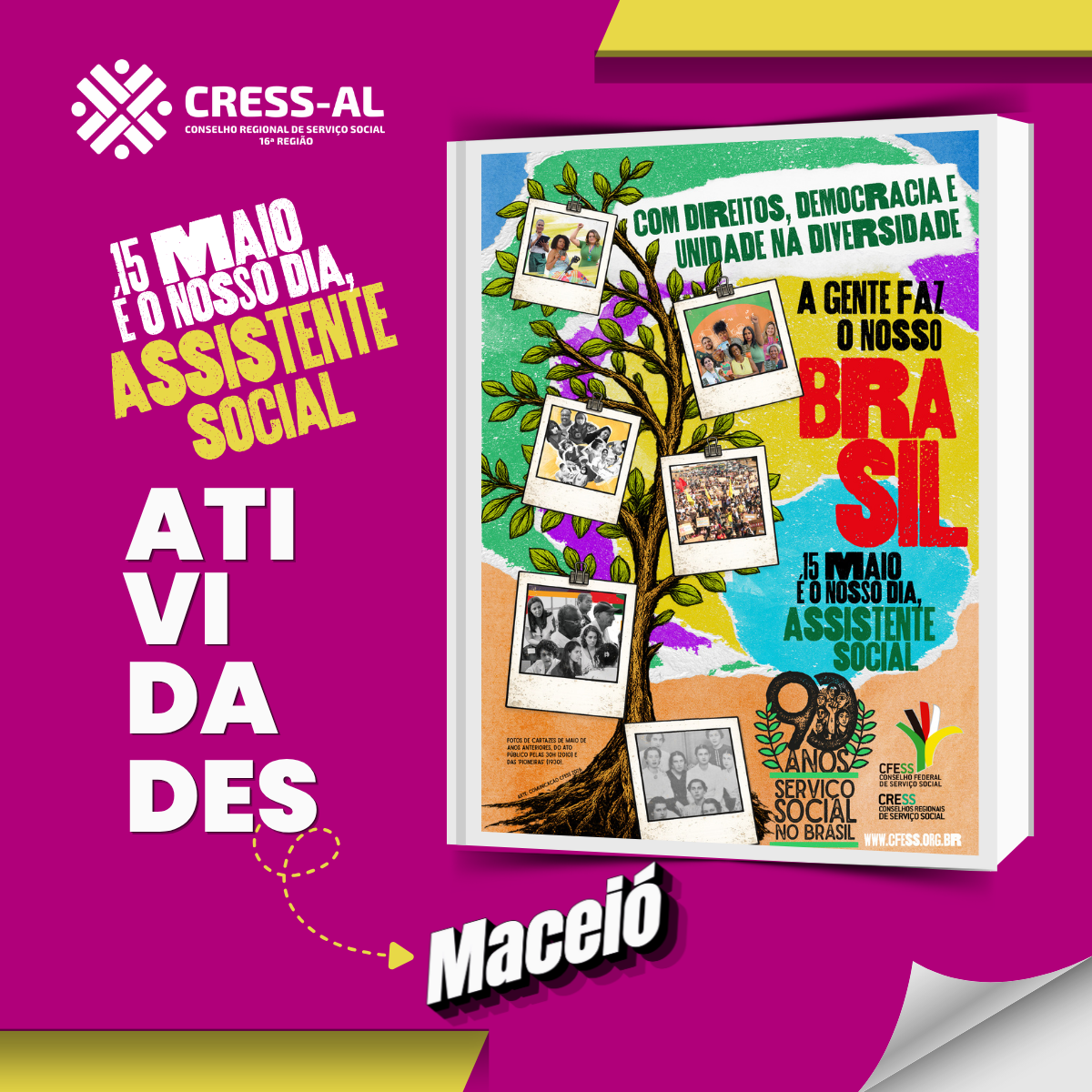 Dia da/do Assistente Social 2026: CRESS-AL promove programação especial em Maceió