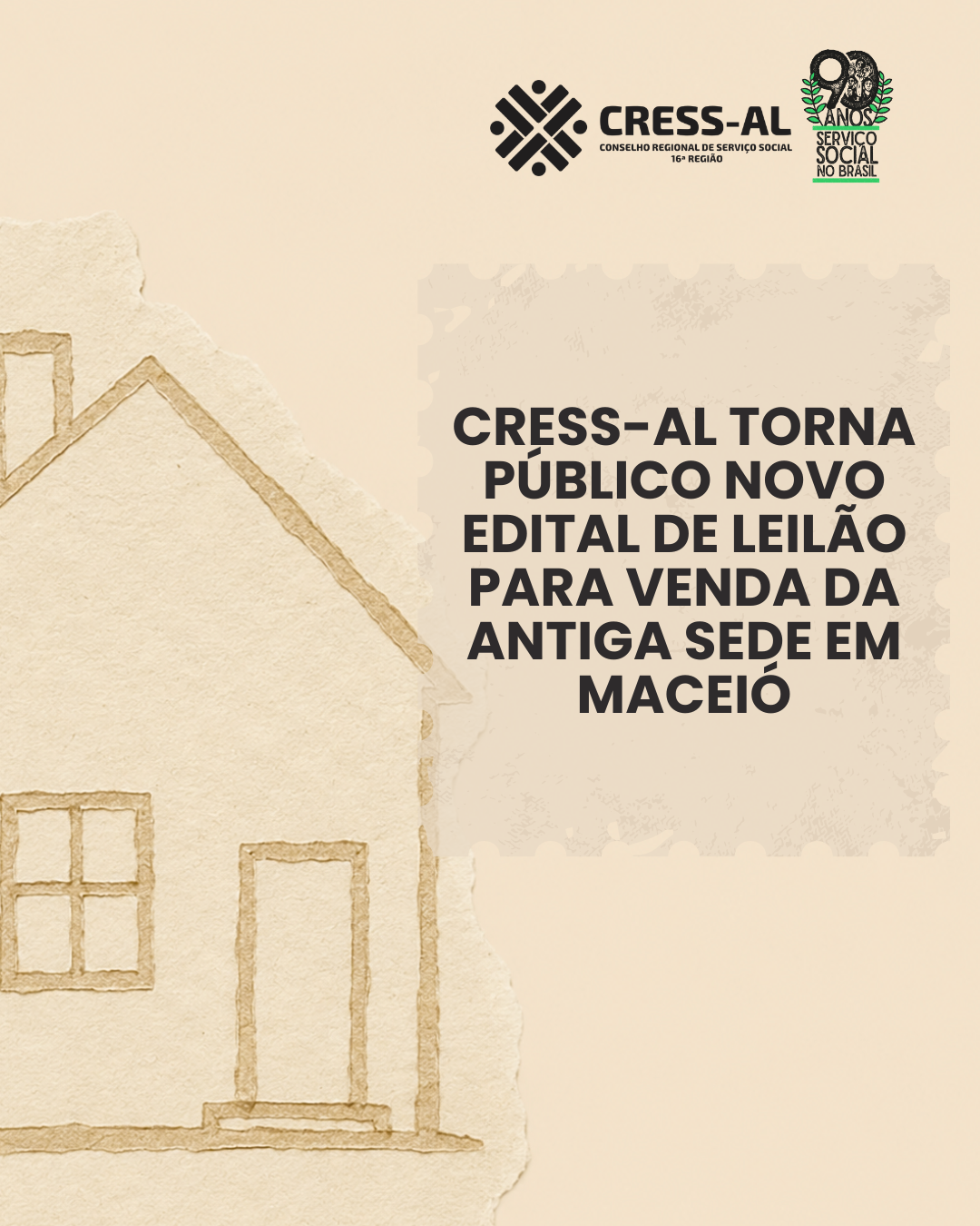 CRESS-AL torna público novo edital de leilão para venda da antiga sede em Maceió