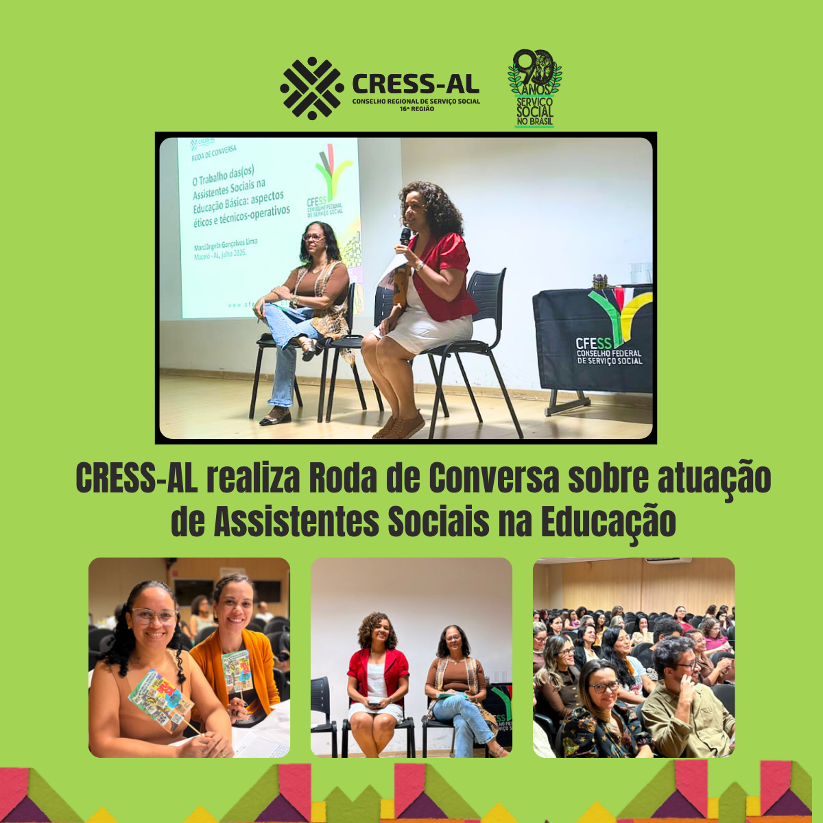 CRESS-AL promove roda de conversa sobre a atuação de assistentes sociais na Educação Básica