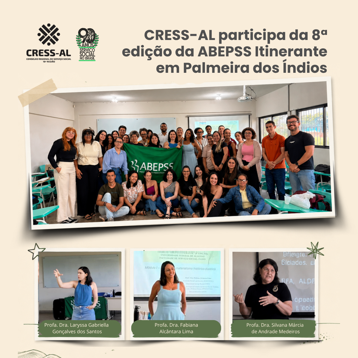 CRESS-AL participa da 8ª edição da ABEPSS Itinerante em Palmeira dos Índios