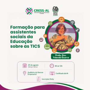 Formação debate impactos das TICs no exercício profissional do Serviço Social na Educação