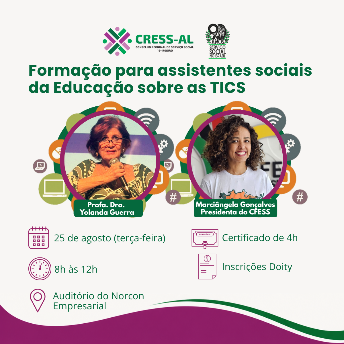 Formação debate impactos das TICs no exercício profissional do Serviço Social na Educação
